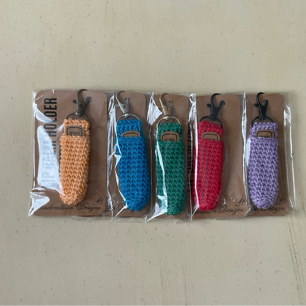 Hand Crocheted Lip Balm Holder - Your Choice of One💄